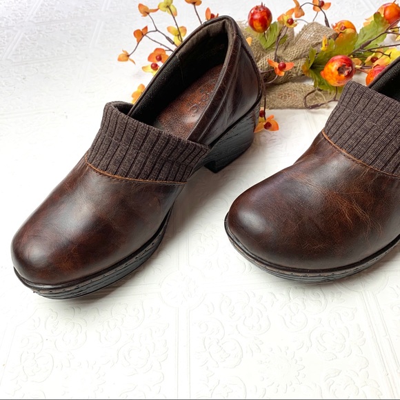 BOC Leather With Knit Trim Clog SZ 9 - Picture 3 of 7